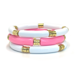 Thin Barbie Pink Crown Bracelet